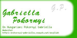 gabriella pokornyi business card